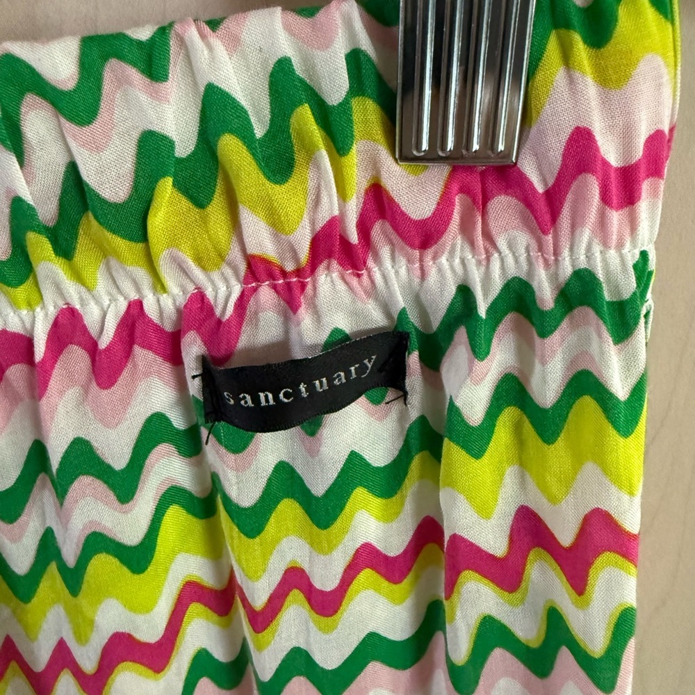 Sanctuary Multicolor Zigzag Strapless Jumpsuit NWT - image 5